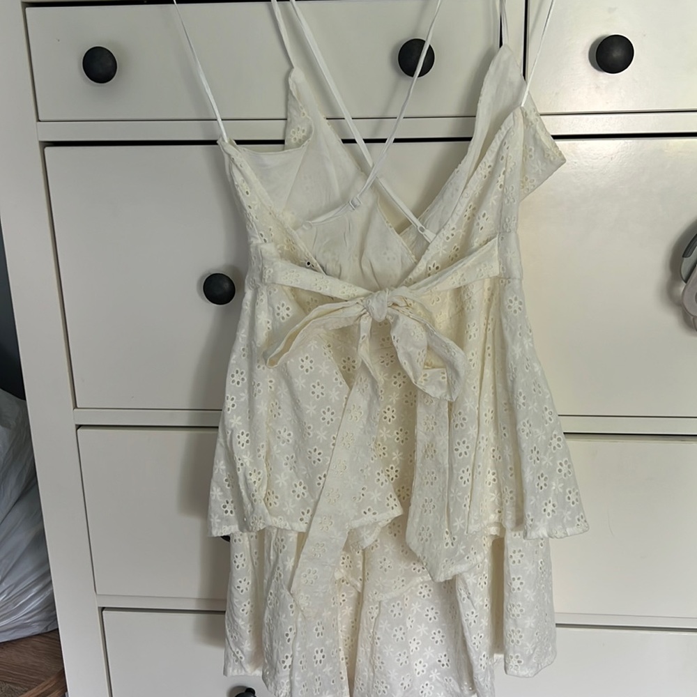 Cream/ white eyelet romper